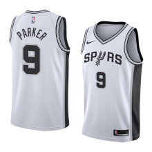 NBA Men San Antonio Spurs White #9 PARKER Jersey High Quality Name and Number Print