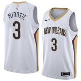NBA Men New Orleans Pelicans White #3 MIROTICJersey High Quality Name and Number Print