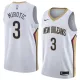 NBA Men New Orleans Pelicans White #3 MIROTICJersey High Quality Name and Number Print