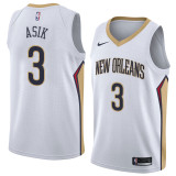 NBA Men New Orleans Pelicans White #3 ASIK Jersey High Quality Name and Number Print