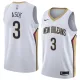 NBA Men New Orleans Pelicans White #3 ASIK Jersey High Quality Name and Number Print