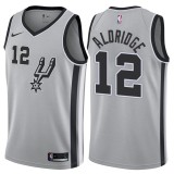 NBA Men San Antonio Spurs Grey #12 ALDRIDGE Jersey High Quality Name and Number Print