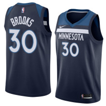 NBA Men Minnesota Timberwolves Dark Blue #30 BROOKS Jersey High Quality Name and Number Print
