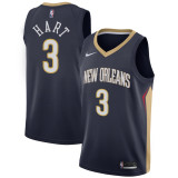NBA Men New Orleans Pelicans Dark Blue #3 HART Jersey High Quality Name and Number Print