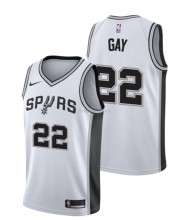 NBA Men San Antonio Spurs White #22 GAY Jersey High Quality Name and Number Print