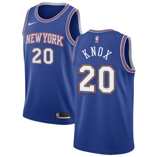 NBA Men New York Knicks Blue #20 KNOX Jersey High Quality Name and Number Print