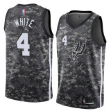 NBA Men San Antonio Spurs camouflage #4 WHITE Jersey High Quality Name and Number Print