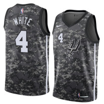 NBA Men San Antonio Spurs camouflage #4 WHITE Jersey High Quality Name and Number Print
