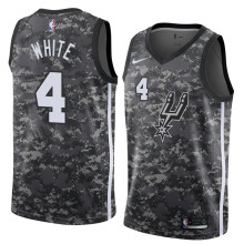NBA Men San Antonio Spurs camouflage #4 WHITE Jersey High Quality Name and Number Print