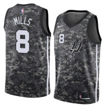 NBA Men San Antonio Spurs camouflage #8 MILLS Jersey High Quality Name and Number Print