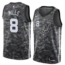 NBA Men San Antonio Spurs camouflage #8 MILLS Jersey High Quality Name and Number Print
