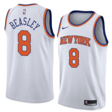 NBA Men New York Knicks White #8 BEASLEY Jersey High Quality Name and Number Print
