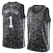 NBA Men San Antonio Spurs camouflage #1 ANDERSON Jersey High Quality Name and Number Print