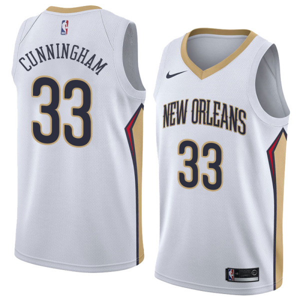 NBA Men New Orleans Pelicans White #33 CUNNINGHAM Jersey High Quality Name and Number Print