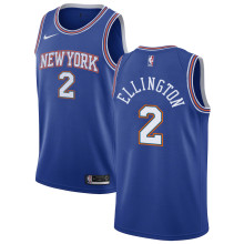 NBA Men New York Knicks Blue #2 ELLINGTON Jersey High Quality Name and Number Print