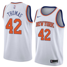 NBA Men New York Knicks White #42 THOMAS Jersey High Quality Name and Number Print