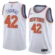 NBA Men New York Knicks White #42 THOMAS Jersey High Quality Name and Number Print