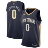 NBA Men New Orleans Pelicans Dark Blue #0 ALEXANDER WALKER Jersey High Quality Name and Number Print