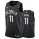 NBA Men New Brooklyn Nets Black City #11 IRVING Jersey High Quality Name and Number Print
