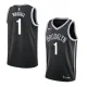 NBA Men New Brooklyn Nets Black #1 RUSSELL Jersey High Quality Name and Number Print