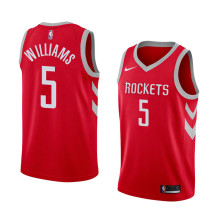 NBA Men Houston Rockets Red #5 WILLIAMS Jersey High Quality Name and Number Print