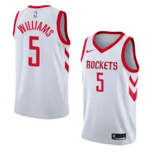 NBA Men Houston Rockets White #5 WILLIAMS Jersey High Quality Name and Number Print