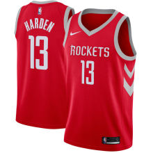 NBA Men Houston Rockets Red #13 HARDEN Jersey High Quality Name and Number Print