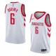NBA Men Houston Rockets White #6 BROWN Jersey High Quality Name and Number Print