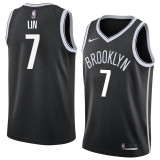 NBA Men New Brooklyn Nets Black #7 LIN Jersey High Quality Name and Number Print