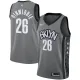NBA Men New Brooklyn Nets Grey City #26 DINWIDDIE Jersey High Quality Name and Number Print