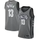 NBA Men New Brooklyn Nets Grey City #13 MUSA Jersey High Quality Name and Number Print