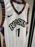 NBA Men New Brooklyn Nets White City #11 IRVING Jersey High Quality Name and Number Print
