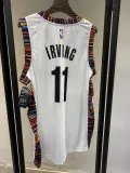 NBA Men New Brooklyn Nets White City #11 IRVING Jersey High Quality Name and Number Print