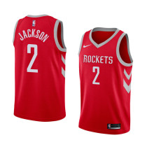 NBA Men Houston Rockets Red #2 JACKSON Jersey High Quality Name and Number Print
