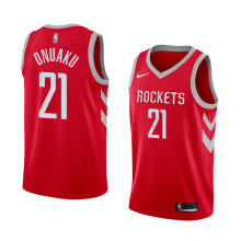 NBA Men Houston Rockets Red #21 ONUAKU Jersey High Quality Name and Number Print
