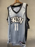 NBA Men New Brooklyn Nets Grey City #11 IRVING Jersey High Quality Name and Number Print
