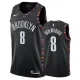 NBA Men New Brooklyn Nets Black City #8 DINWIDDIE Jersey High Quality Name and Number Print
