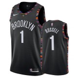 NBA Men New Brooklyn Nets Black City #1 RUSSELL Jersey High Quality Name and Number Print