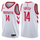 NBA Men Houston Rockets White #14 GREEN Jersey High Quality Name and Number Print