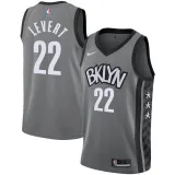 NBA Men New Brooklyn Nets Grey City #22 LEVERT Jersey High Quality Name and Number Print