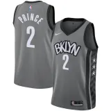NBA Men New Brooklyn Nets Grey City #2 PRINCE Jersey High Quality Name and Number Print