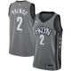 NBA Men New Brooklyn Nets Grey City #2 PRINCE Jersey High Quality Name and Number Print