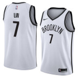 NBA Men New Brooklyn Nets White #7 LIN Jersey High Quality Name and Number Print