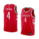 NBA Men Houston Rockets Red #4 TUCKER Jersey High Quality Name and Number Print