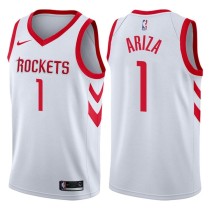 NBA Men Houston Rockets White #1 ARIZA Jersey High Quality Name and Number Print