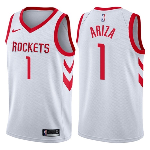 NBA Men Houston Rockets White #1 ARIZA Jersey High Quality Name and Number Print