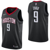 NBA Men Houston Rockets Black #9 ZHOU Jersey High Quality Name and Number Print