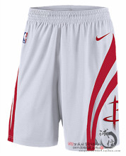 NBA Men Houston Rockets White Pant Short High Quality Name and Number Print