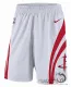 NBA Men Houston Rockets White Pant Short High Quality Name and Number Print
