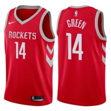 NBA Men Houston Rockets Red #14 GREEN Jersey High Quality Name and Number Print
